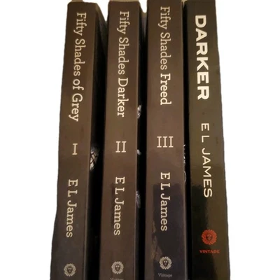 Fifty 50 Shades of Grey Book Set, Trilogy And Darker By E L James, Paperback - Image 1 of 4