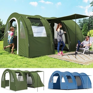 5-6 Man Family Tent Camping Tent with 2 Room, Floor and Carry Bag - Picture 1 of 23