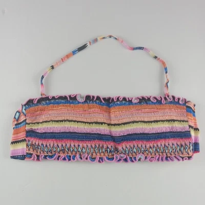 Hobie Smock This Way Bandeau Bralette Bikini Top Women's Size Medium Multicolor - Image 1 of 4