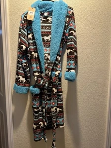 Lazy One Horse Fair Isle Bathrobe - Picture 1 of 2
