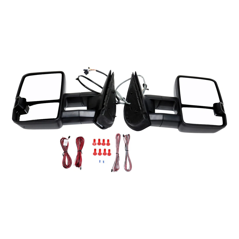 Espejo retrovisor eléctrico de remolque con calefacción para Chevy Silverado 1500 LH RH intermitente 2007-2013 Foto 1 de 4