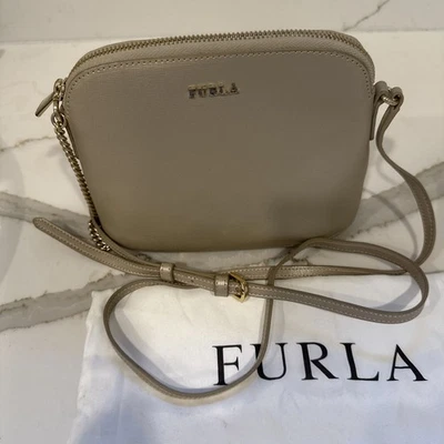 Furla Milky Crossbody Bag Champagne Gold With Dustbag GUC - Image 1 of 4