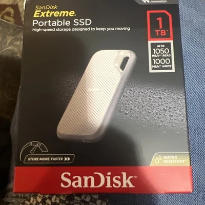 New SanDisk External Extreme Portable SSD 1TB USB-C SSD SDSSDE51-1T00 - Image 1 of 4
