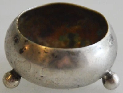 Antique Salt Shaker WOLSKA POD Stamp Fraget Silver Plate Russian Empire/ Poland - image 1 of 4