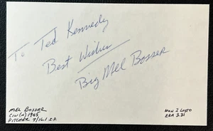 Mel Bosser Signed 3x5 Index Card AUTO (Personalized) MLB 1945 C. Reds (d.1986)! - Picture 1 of 2