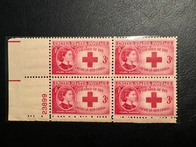 US 1948 3¢ Clara Barton Red Cross - Scott # 967 MNH - OG - Block of 4 stamps -   - Image 1 of 2
