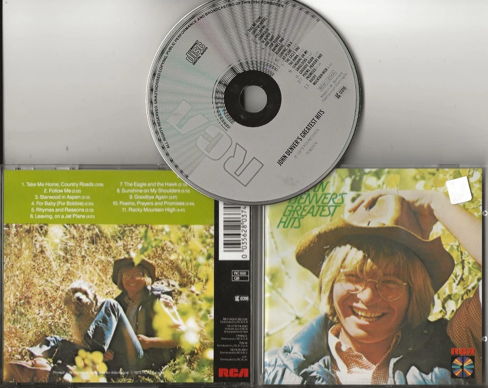 JOHN DENVER Greatest Hits cd early pressing full silver smooth case - Изображение 1 из 1