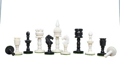 Hueso de camello de lujo serie inglesa solo piezas de ajedrez | Hueso de camello tallado a mano Foto 1 de 4