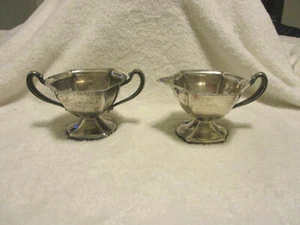 De colección~Plato de Plata~Azúcar y Crema~Acostado~Juego de 2 - Imagen 1 de 8