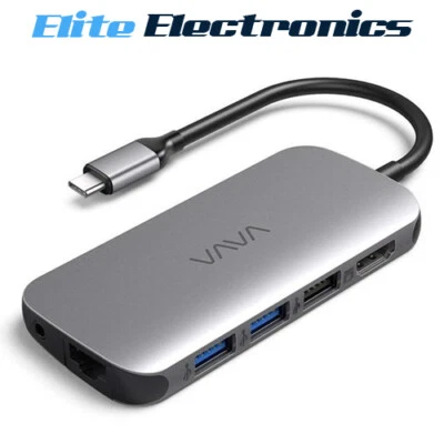 VAVA 9-in-1 Adapter Hub 4K USB-C to HDMI Ethernet Port VA-UC016 PD Power Deliver - Image 1 of 2