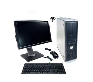WORK FROM HOME BUNDLE - Dell Desktop Computer PC Monitor KB WIFI Mouse - FAST - Picture 1 of 9