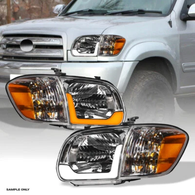 Switchback Secuencial Para 05-06 Tundra Doble Cromo Faros + Esquina con Barra LED Foto 1 de 4