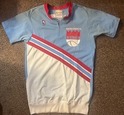 1986 1987 Johnny Rogers #32 Sacramento Kings Sand Knit Game Used Warmup Jersey - Image 1 of 4
