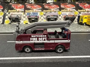 Vintage MATCHBOX Snorkel Truck Fire Dept 1981 Maroon/Gray - Picture 1 of 8