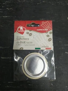 ricambi caffettiera Due Tazze 1 Filtro+Due Guarnizioni Jumbo Made Italy - Foto 1 di 7