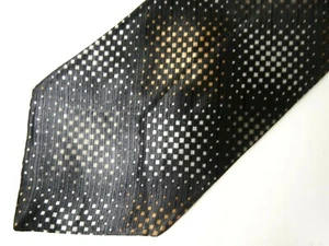 Corbata de Colección Croft & Barrow Para Hombre Marrón Negro Gris Punto Geométrico Seda 58" - Imagen 1 de 4