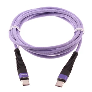 Type-C to USB-C Purple 10ft Long PD Cable Fast Charger Cord for Smartphones - Picture 1 of 7