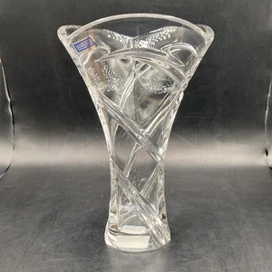 Waterford Marquis Trillium Clear Lead Crystal Vase 10" Tall #106861 - Picture 1 of 11
