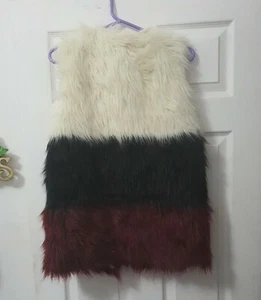 Para mujer Abrigo de piel sintética sin mangas Chaleco Chaleco Chaleco Chaleco Gillet Chaqueta Talla S - Imagen 1 de 12