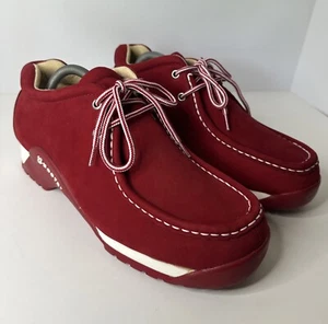 B-Boots by Buffalino rote Schuhe Größe 13 Wildleder mit Schnürstiefel - sehr schön - Bild 1 von 12