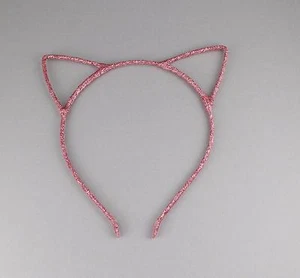 Mauve Pink sparkly cat kitten ears headband hair band accessory kawaii cosplay - Picture 1 of 5