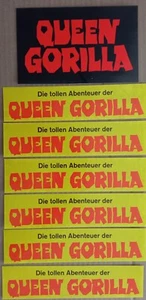 E251  7x Aufkleber  QUEEN GORILLA - Picture 1 of 2