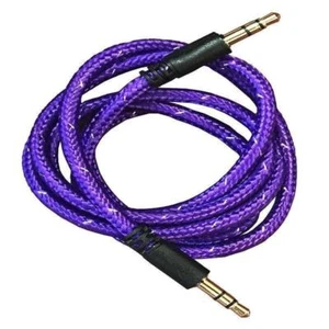 Purple 3.5mm AUX Cord Male to  Male Audio Stereo Cable  for Car Truck  Cellphons - Picture 1 of 10