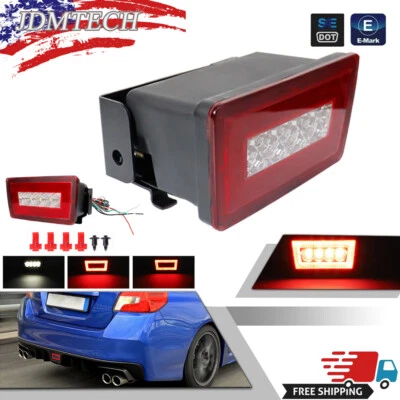 Tercera luz de freno trasera antiniebla LED roja estilo F1 reversa para Subaru WRX STI XV Foto 1 de 4