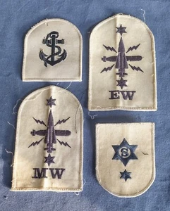 Royal Navy Tropical White Uniform Trade and Rank Badges Group, Circa 1990s–2000s - Picture 1 of 2
