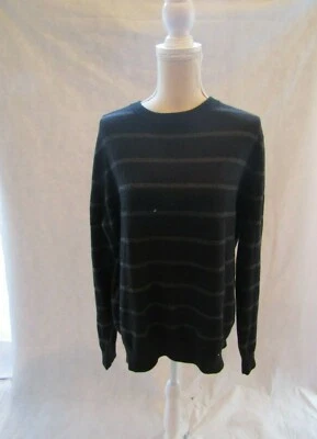 Suéter para hombre Qi New York cachemir negro a rayas talla XL Foto 1 de 4
