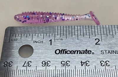 "Paquete de 50" cebo de baño de cola de paleta de plástico suave estilo Keitech percha mierda Bluegill" Foto 1 de 4