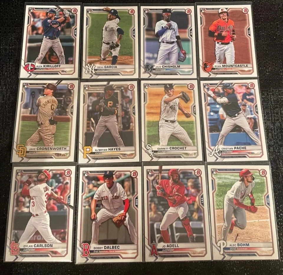 Base de béisbol Bowman 2021 con novatos que elijas completa tu set de tarjeta #1-100  Foto 1 de 1