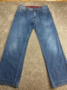 Ermenegildo Zegna 100% Baumwolle~Mid Rise~Five Pocket Jeans Gr. 35~Blau~Made Italy - Bild 1 von 13