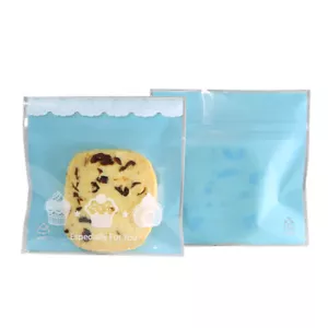 Sacchetti impermeabili per dessert per uso alimentare design trasparente/blu in molte quantità (4 x 4") - Foto 1 di 3
