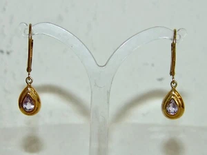 Ohrringe Amethyst Silber 925 vergoldet ein Paar Ohrringe - Bild 1 von 9