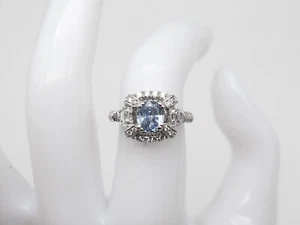 $6000 2ct Certified NO HEAT Ceylon Blue Sapphire VS Diamond 18k White Gold Ring - Picture 1 of 8