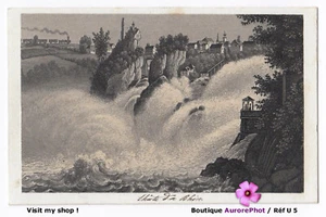 CDV DIKENMANN à ZÜRICH : SUISSE, LES CHUTES DU RHIN D'APRÈS DESSIN GRAVURE -U5 - Imagen 1 de 1