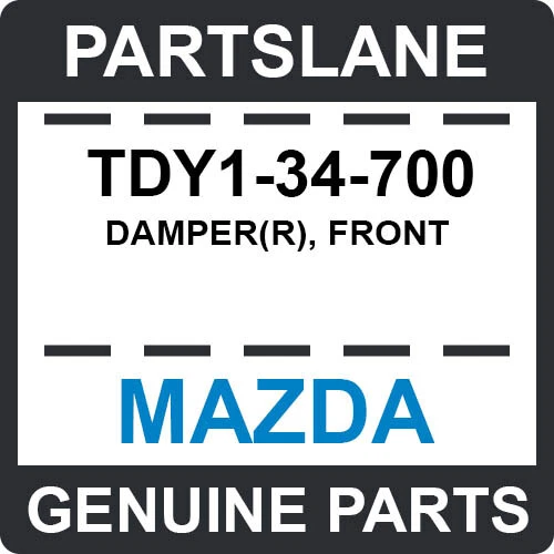 TDY1-34-700 Mazda OEM Genuino DAMPER(R), DELANTERO Foto 1 de 1