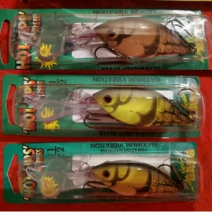 (3) LUHR JENSEN HOT LIPS EXPRESS 1/2oz Craw Combo (orange / creek / moss) Crank - Picture 1 of 1