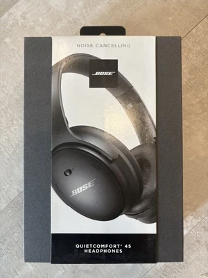 Fones de ouvido Bose QuietComfort 45 Bluetooth sem fio cancelamento de ruído (preto) - Imagem 1 de 3