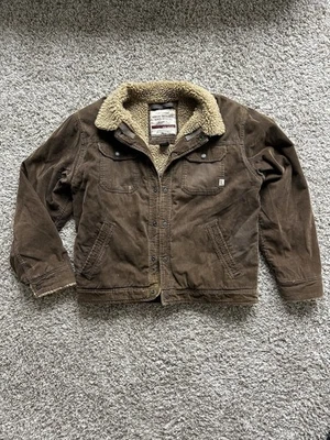 Vtg Abercrombie Fitch Y2K Corduroy Jacket Trucker Sherpa Lined Brown Coat Mens L - Image 1 of 4