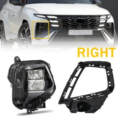 Luz antiniebla de conducción LED DRL con moldura pasajero derecho para Hyundai Tucson 2022-24 Foto 1 de 4