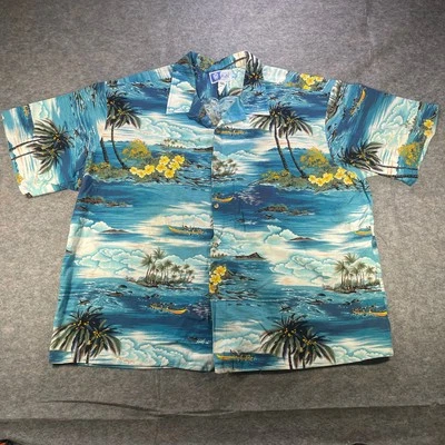 Camisa Hawaiana RJC Para Hombres 4XL Floral Palmera Aloha Hecha en Hawaii Top Foto 1 de 4