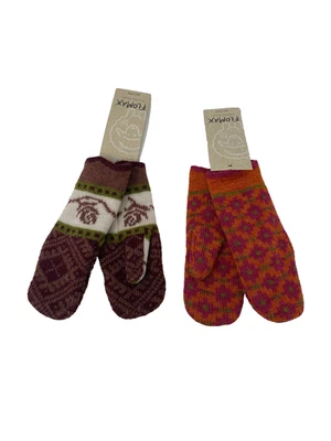 NEU Flomax Handschuhe Wolle kbT gestrickt Fäustlinge mit Daumen Disana