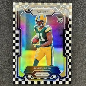 2023 Panini Prizm #334 Jayden Reed RC Black White Checker SSP Green Bay Packers - Picture 1 of 2