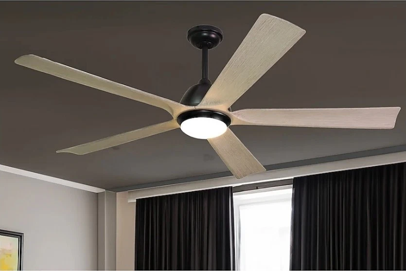Harbor Breeze Cartersville 60-in Black Integrated LED Ceiling Fan - Image 1 of 1