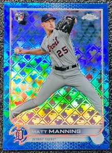 Matt Manning 2022 Topps Chrome #34 Blue Logofractor /150 (RC) Tigers - Picture 1 of 2