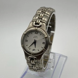 Anne Klein II Silver Stainless Steel Day Indicator Watch Working - Picture 1 of 4