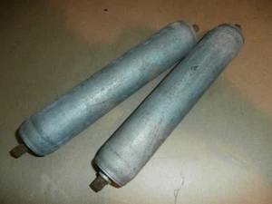2 Förderrollen aus verzinktem Stahl - für Holzbearbeitung Metallbearbeitung Werkstattständer - Bild 1 von 5