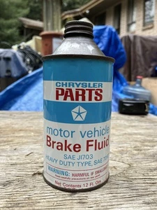 Vintage 1960's Chrysler Parts Cone Top Brake Fluid Can ( Mopar Dodge Plymouth ) - Picture 1 of 13